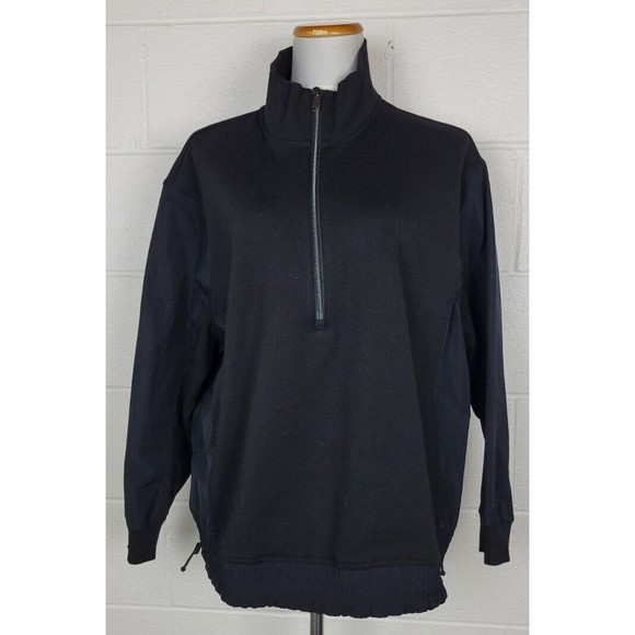 Athleta Tops - Athleta Womens Triumph Hybrid Half Zip Pullover Sweatshirt‎ Black Large